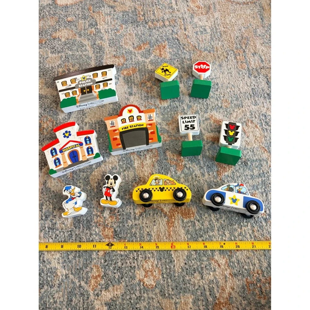 Melissa & Doug Disney Mickey Mouse Deluxe Wooden Vehicles Set